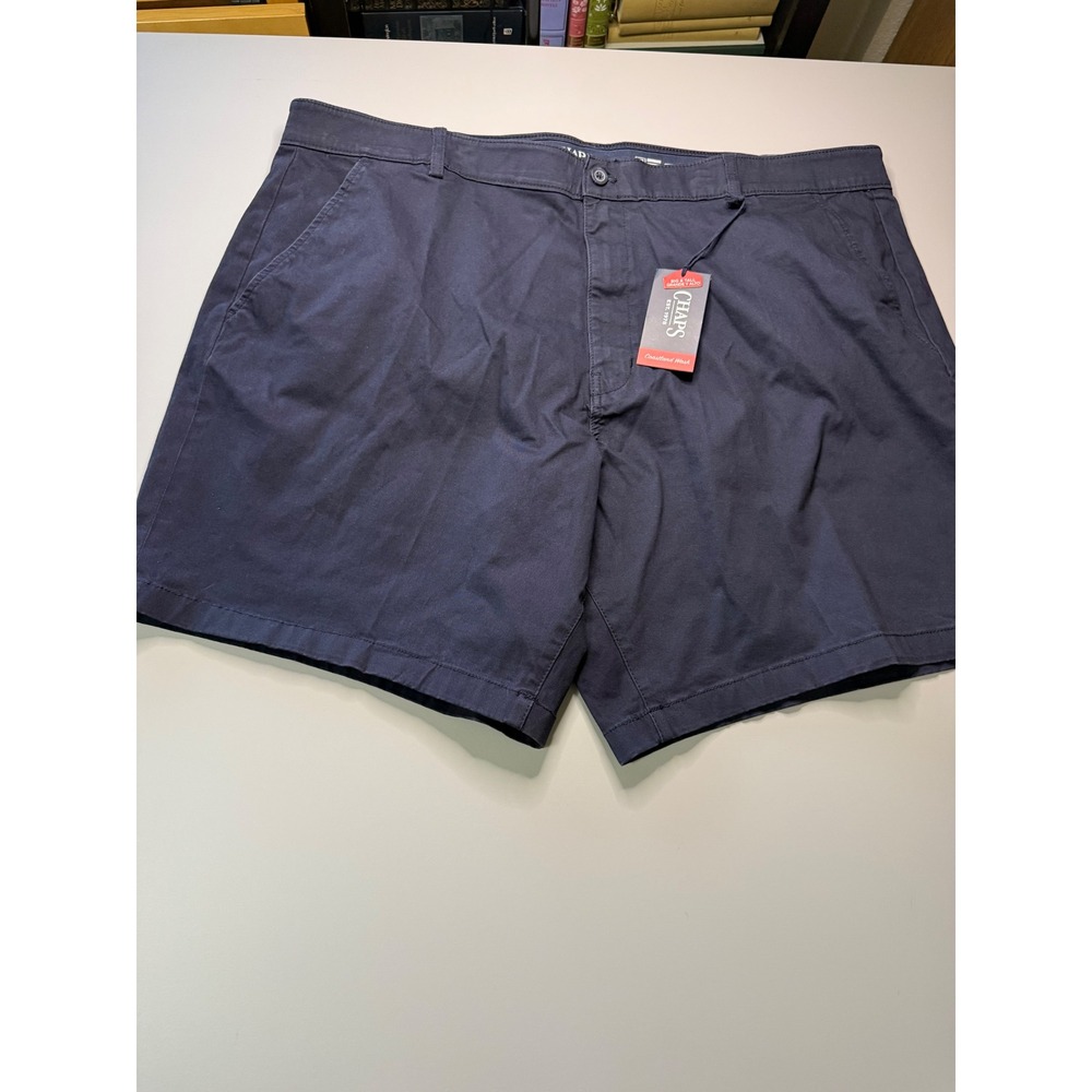 Chaps Mens American Navy Chino Shorts 46 Flex Waistband Stretch 9in
